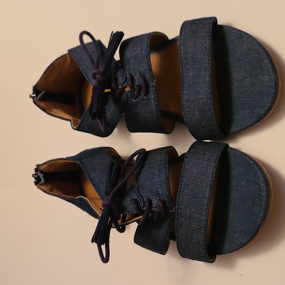 Bass denim lace sandal